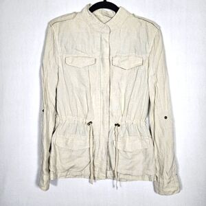 Banana Republic Women's Beige Linen Barn Jacket Size S